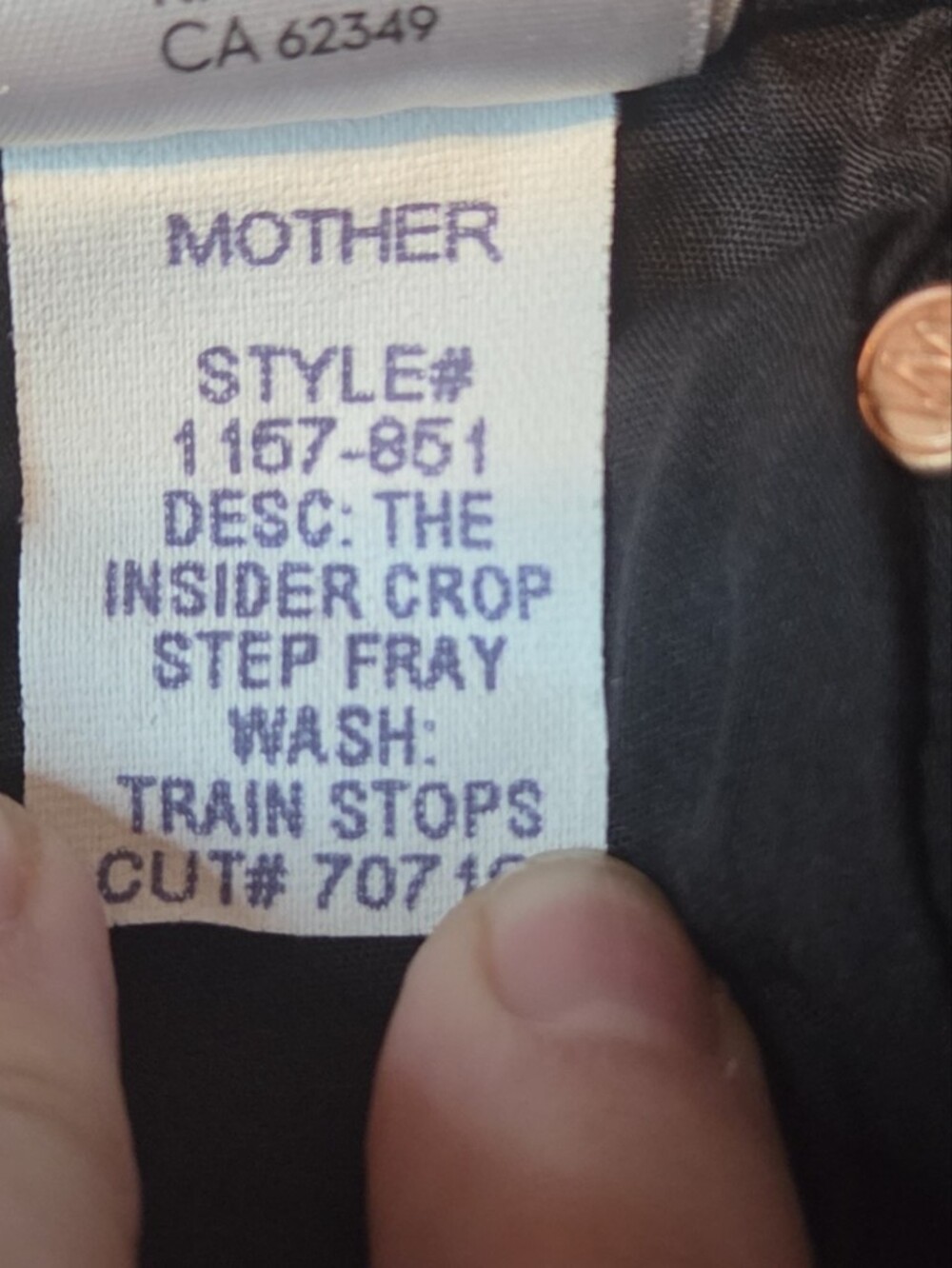 Mint Condition!! MOTHER Denim The Insider Step Crop Fray - Train Stops SZ 28 - Picture 11 of 14